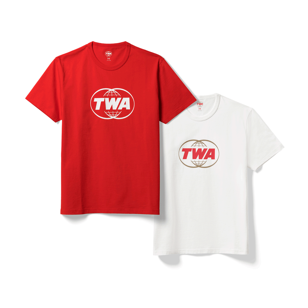Crewneck T-Shirt Red and White (Unisex)