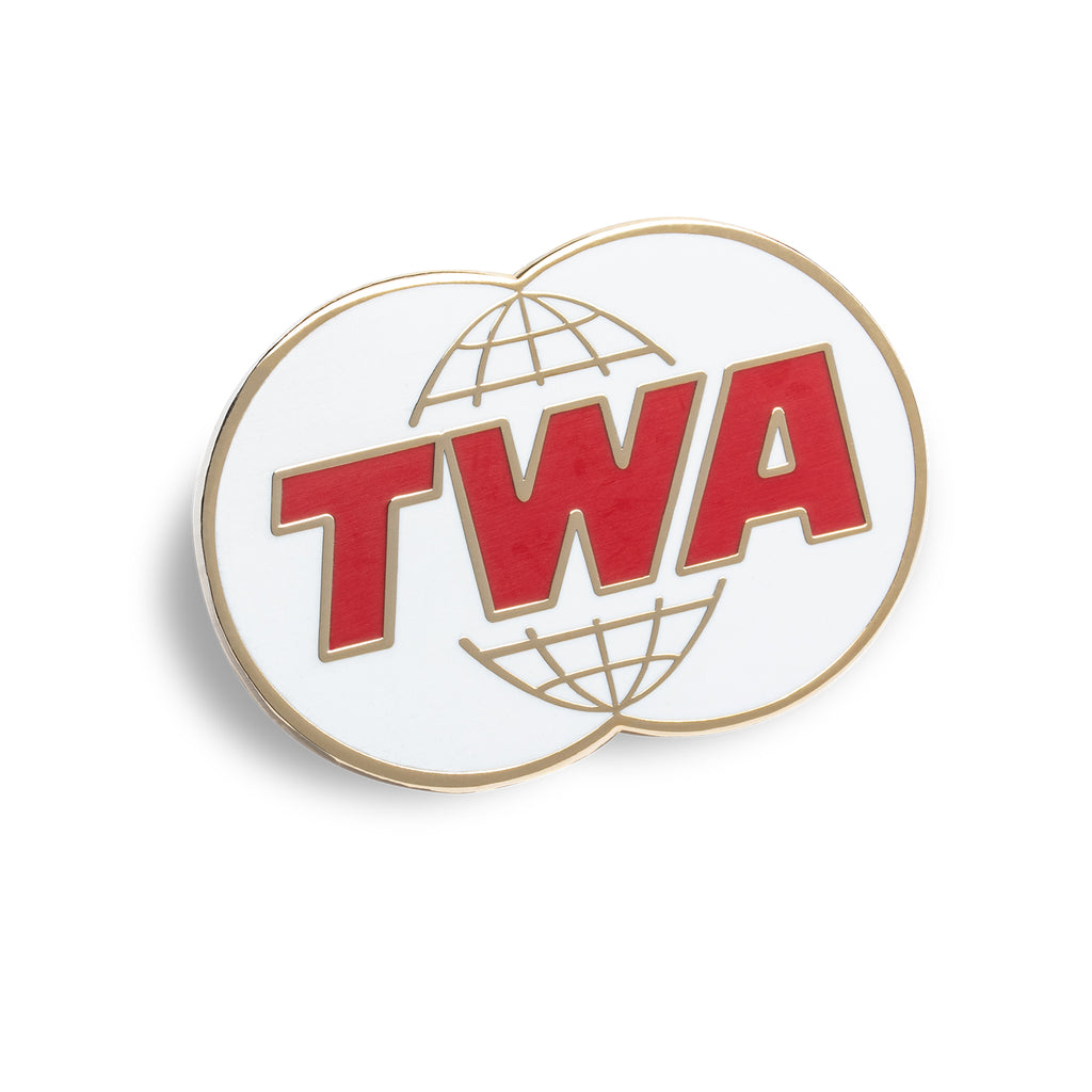 Enamel TWA Twin Globes Logo Pin