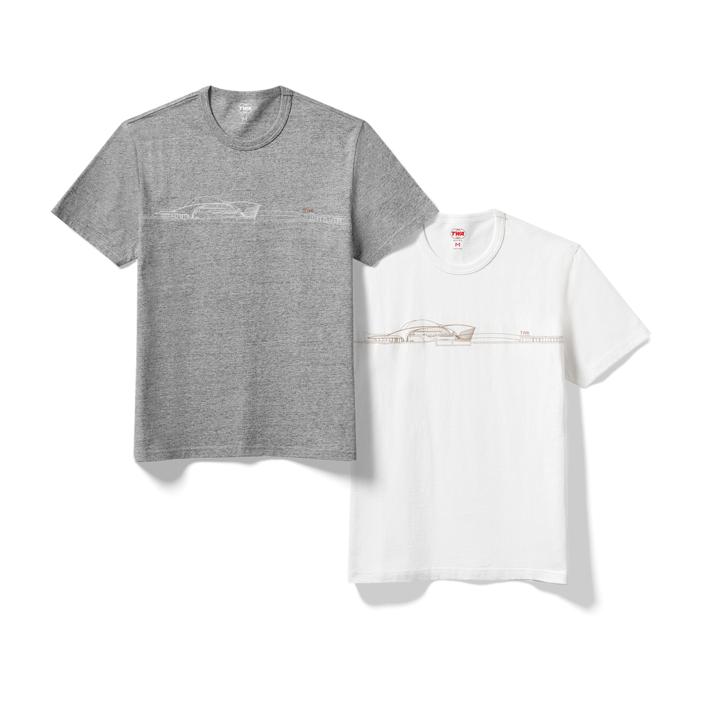Flight Center T-Shirt Gray and White