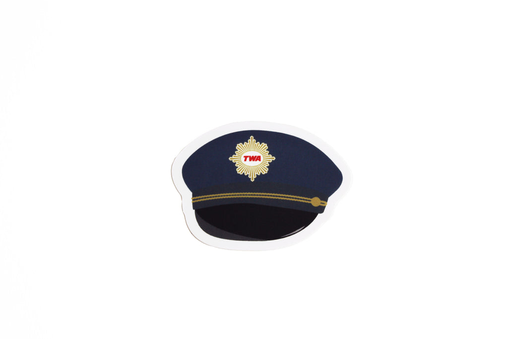 TWA Pilot Hat Sticker
