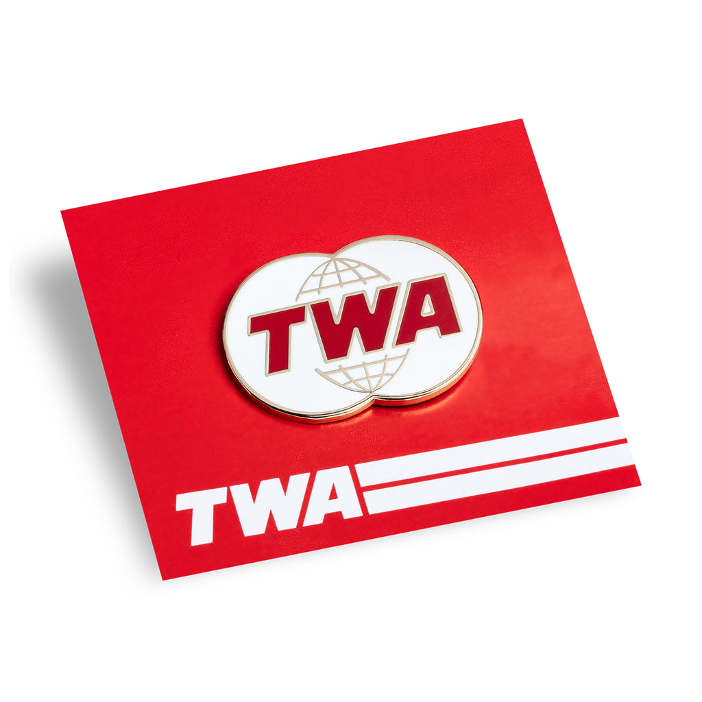 Enamel TWA Twin Globes Logo Pin